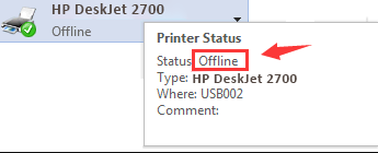 Common Reasons for HP DeskJet 2700 Offline Issue